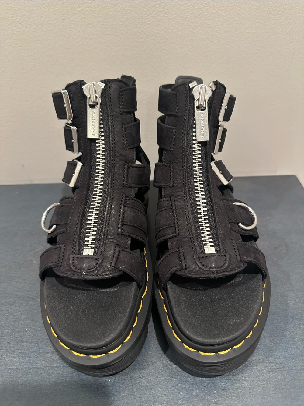 Dr martens Olson Zipped Leather Strap Sandals Size US 5 Brand New Without Box